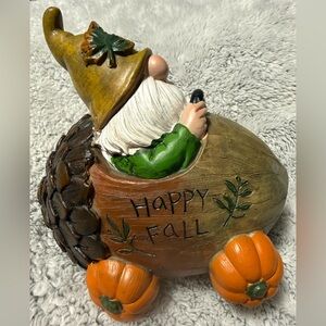 Fall Gnome Figurine with Pumpkins